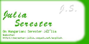 julia serester business card